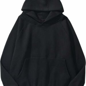 Women Loose Fleece Hoodie Kangaroo Pocket Pullover