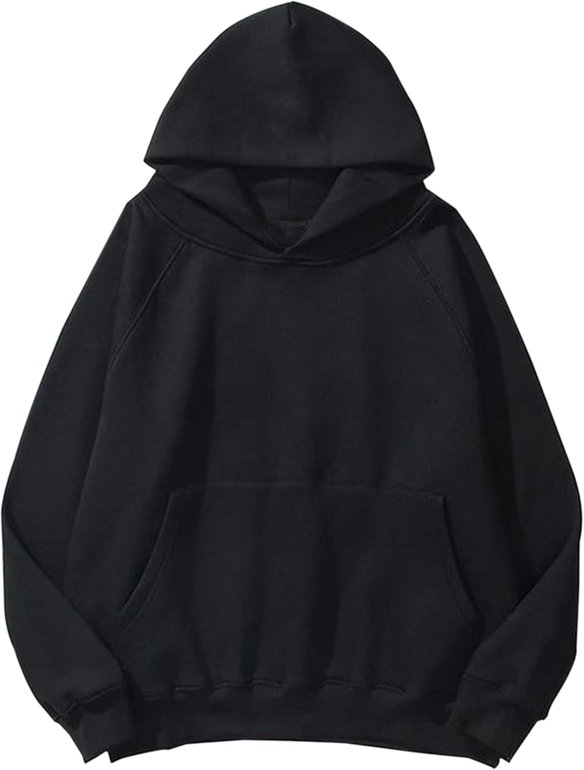 Women Loose Fleece Hoodie Kangaroo Pocket Pullover