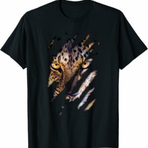 Leopard Eyes Torn T-Shirt